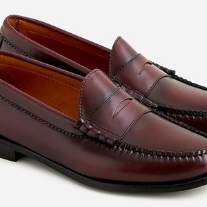 NEVER WORN J Crew Men’s Camden Leather Loafers - Vintage Merlot - 10 1/2